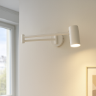 Spot mural blanc moderne, Elena, avec interrupteur