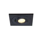 Rona spot encastré veranda carré orientable, IP44, gradable, noir