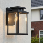 Applique extérieur avec détecteur de mouvement noire moderne, Jesca, IP44