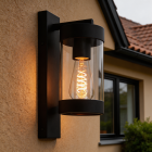 Luminaire extérieur noir moderne, Musa, IP44