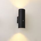 Applique extérieur avec capteur crépusculaire noire moderne, Marcos, IP44