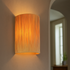 Applique murale en papier marronne, Daisy, avec interrupteur