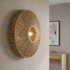 Applique murale marronne rustique, Sanny, avec interrupteur