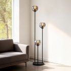Lampadaire gris design, Giada, avec interrupteur