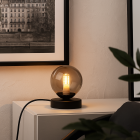 Lampe de table grise design, Stacy, avec interrupteur