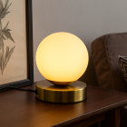 Lampe de table blanche design, Stacy, avec interrupteur