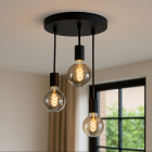 Plafonnier noir en aluminium, Swen