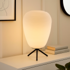 Lampe de table blanche moderne, Davide, avec interrupteur