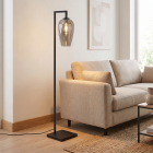 Lampadaire gris design, Andy, avec interrupteur
