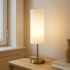 Lampe de table blanche moderne, Gaya, avec interrupteur