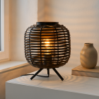 Lampe de table noire industrielle, Pinar, avec interrupteur