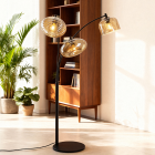 Lampadaire ambre moderne, Caia, avec interrupteur