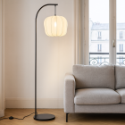 Lampadaire crème moderne, Deborah, avec interrupteur