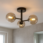 Plafonnier salle de bain ambre moderne, Amer, IP44