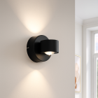 Applique up and down noire moderne, Izzet, 6W, 3000K LED