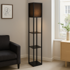 Lampadaire noir moderne, Izabel, avec interrupteur