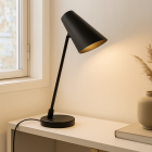 Lampe de table noire moderne, Taro, avec interrupteur