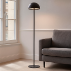 Lampadaire noir rétro, Douwe, 4W, dim to warm LED, avec variateur tactile
