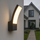 Luminaire extérieur noir moderne, Manel, 12W, 3000K LED, IP44