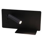 Applique murale noire moderne, Stanley, 10W, 4000K LED, avec interrupteur