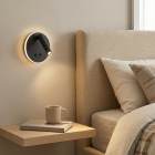 Applique murale noire moderne, Robbie, 10W, 4000K LED, avec interrupteur