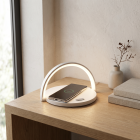 Lampe de table blanche en plastique, Erhan, 2W, 3000K LED, avec interrupteur