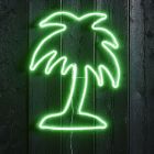 Luminaire extérieur vert en métal, Palm tree, 9,6W, vert LED, IP44