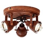 Spot plafond couleur rouille industriel, Abyga