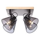 Spot plafond en bois noir, Havin