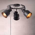 Spot plafond noir industriel, Shiva