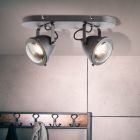 Spot plafond noir industriel, Liza