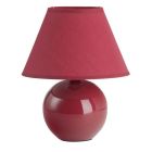 Lampe de table en céramique rouge, Pilar, avec interrupteur