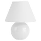 Lampe de table en céramique blanche, Pilar, avec interrupteur