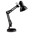 Lampe de bureau noire industrielle, Naline, avec interrupteur