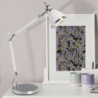Lampe de bureau chromée design, Luuke, avec interrupteur