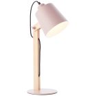Lampe de table en bois rose, Dorina, avec interrupteur