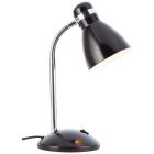 Lampe de bureau noire en plastique, Santana, avec interrupteur