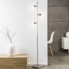 Lampadaire chromé en métal, Blake, avec interrupteur