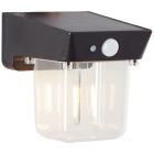 Applique solaire extérieur noire moderne, Steijn, 2W, 2700K LED, IP44