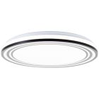 Plafonnier noir moderne, Merlijn, 36W, white switch LED, avec télécommande