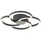 Plafonnier noir design, Somia, 22W, 3000K LED