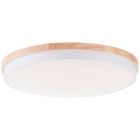 Plafonnier bois moderne, Marloes, 36W, white switch LED, avec télécommande