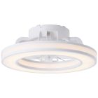 Ventilateur de plafond blanc moderne, Yari, 26W, RGBW LED, avec télécommande