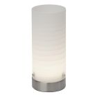 Lampe de table blanche en verre, Mexi, 3W, 3000K LED, avec interrupteur