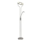 Lampadaire liseuse chromé design, Izabela, 18W, 3000K LED, avec interrupteur