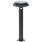 Lampadaire extérieur solaire noir en métal, Ridvan, 4W, 3000K LED, IP44