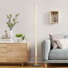 Lampadaire liseuse marron rustique, Renuka, 12W, 3000K LED, avec interrupteur