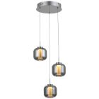 Suspension chromée design, Emmely, 17W, 3000K LED