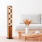 Lampadaire en bois marron, Rasha, avec interrupteur