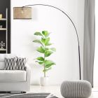 Lampadaire beige rustique, Emmelie, avec interrupteur